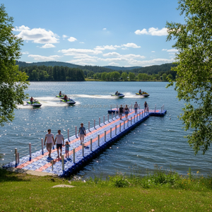 Plataforma <span class=keywords><strong>Flotante</strong></span> de Doble Cubo GZZH, Pasarela <span class=keywords><strong>Flotante</strong></span> de Plástico HDPE con Diseño de Muelle y Sistemas de Guangdong - Product Image 6
