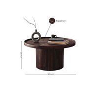 Table console ronde en bois massif de haute qualité, finition noyer, écologique, mobilier haut de gamme pour salon, bureau à domicile, hôtel