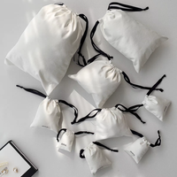 Bolsa con cordón de tela de algodón y lona con logotipo personalizado al por mayor para embalaje de perfume