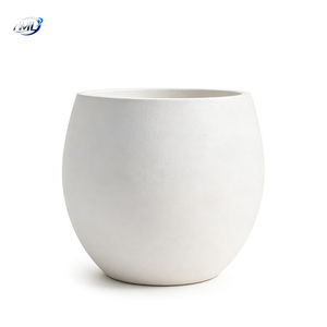 Jardinière ronde en fibre de verre ML, pot de plante d'intérieur moderne et minimaliste pour hall d'hôtel, bureau, immeuble, club-house - Product Image 6