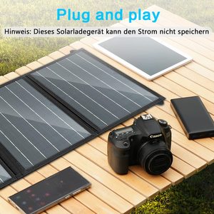 Panel Surya Lipat Portabel XZJ 30W 5V 6A*2 18V/1.66A, Pengisi Daya Tenaga Surya Lipat untuk Luar Ruangan - Product Image 6