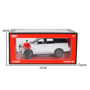 1:32 alloy car 1/18 diecast model cars Cadillac Escalade with sound and light pullback decorate collect metal car model toys