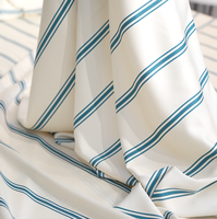 Parure de lit en bambou biologique à rayures tendance 2026 et draps de lit en bambou taille King Size – Vente en gros