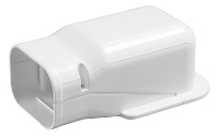 Cache-raccord extérieur en PVC blanc 100*65mm, embout réducteur, cache-tuyau décoratif pour climatiseur et moteurs