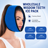 Compresse de gel réutilisable personnalisable avec logo, bandeau rafraîchissant pour la mâchoire et le visage, sangle réglable pour thérapie chaude et froide à domicile