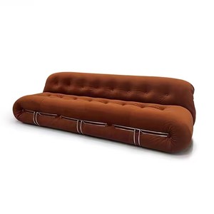 Set di Divani in Tessuto Design Italiano Hippo con Grandi Denti in Acciaio, Arredamento Minimalista per <span class=keywords><strong>Soggiorno</strong></span>, Adatto per Ville o Appartamenti - Product Image 1