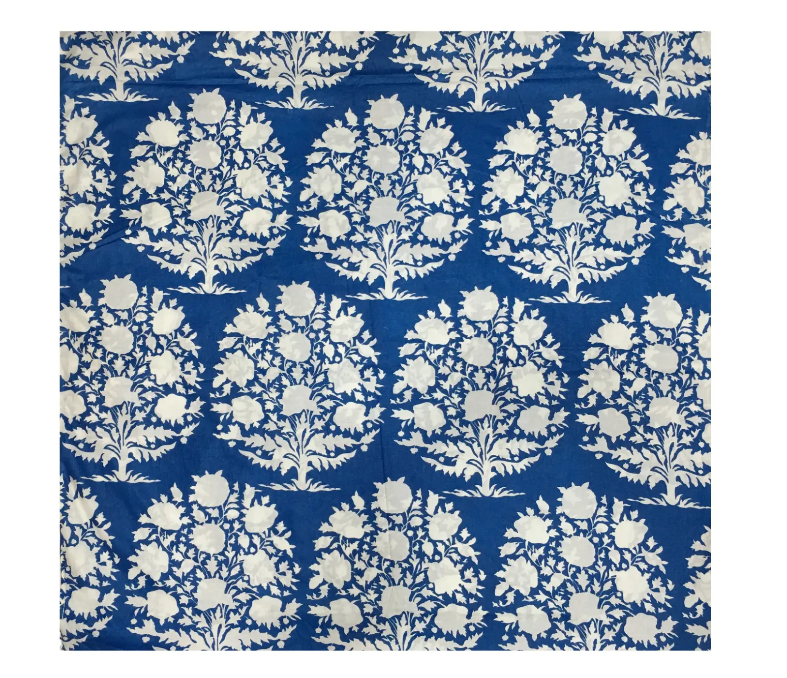 Handmade Indigo Dye Natural Fabric Cotton Block Print Dress Material Pure Cotton Soft and Breathable Raw Fabric For Dress Making