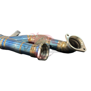 Système d'échappement sport Catback Vortex pour G80 G82 M3 M4 en alliage de titane finition bleu brûlé écaille de poisson épaisseur 1,2 mm - Product Image 6