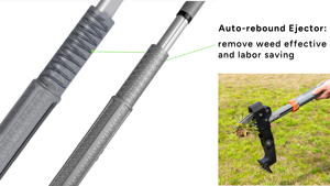 Sarcloir debout innovant avec long manche télescopique pour éliminer sans effort les mauvaises herbes sans se plier, une aide de jardinage indispensable. - Product Image 6