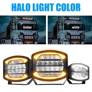 Universal Lorry Camion Amber Auxiliary Linkable Spot 5" 7" 9" Inch Truck Off Road Work Led Fog Driving <b>Light</b> <b>Bars</b> - Product Image 3