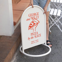 Support d'affichage vertical extérieur de style influenceur pour café et gîte, panneau directionnel d'entrée, panneau publicitaire sur pied personnalisé