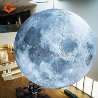 Lune gonflable géante avec lumière LED Ballon gonflable Planètes Lune Terre pour affichage extérieur