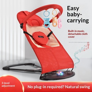 Chaise berçante pour bébé, fauteuil inclinable apaisant pour nouveau-né, berceau pour enfants, <span class=keywords><strong>lit</strong></span> avec cadre en métal, capacité de <span class=keywords><strong>18</strong></span> kg, non pliable - Product Image 5