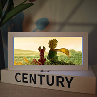 Nouvelle Lampe LED 4D Peinture Photo avec Cadre ABS et Boîte à Lumière Acrylique Impression UV pour Décoration de Chambre et Cadeau
