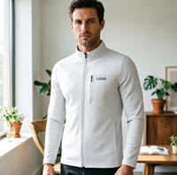Veste unisexe à col montant avec fermeture éclair, personnalisation du logo, broderie, extérieur en polyester/nylon