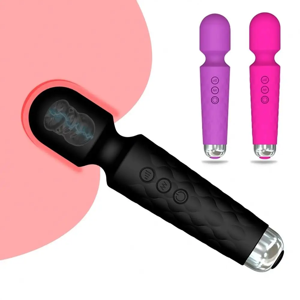 3 Kleuren Roze Zwart Siliconen Av Toverstaf Sex Vibrator Massager Pistool Voet Achterste Nek Been Lichaamsstaf Oefening Pijn Massager