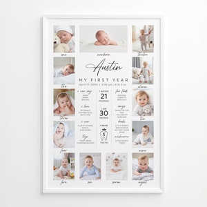 <span class=keywords><strong>Un</strong></span> poster <span class=keywords><strong>decorativo</strong></span> per la prima festa di compleanno del bambino, perfetto da esporre nelle camerette dei bambini come <span class=keywords><strong>un</strong></span> ricordo prezioso - Product Image 5