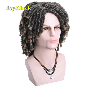 Perruque tube incurvée pour hommes bon marché petit rouleau creux assurance qualité tendance perruques Dreadlock couverture de tête de perruque tresse sale - Product Image 2