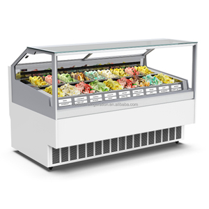 Air-Cooled Single-Temp Refrigeration Cabinet, Portable Commercial Frozen Ice Cream <b>Display</b> <b>Case</b> - Product Image 2
