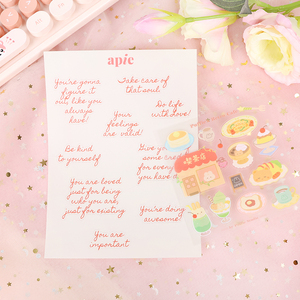 Personnalisable imprimé mignon coréen dessin animé déco autocollants résistant aux UV PVC adhésif vinyle Goo <span class=keywords><strong>carte</strong></span> découpé papier Journal <span class=keywords><strong>cadeau</strong></span> - Product Image 2