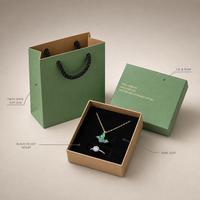 Boîte cadeau pour bijoux écologiques et durables, emballage rigide recyclable avec couvercle et base, logo personnalisé, marque privée, faible MOQ, fournisseur