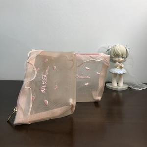 Mini bolsa de malla con cremallera para belleza, maquillaje, lápiz labial, caja de almacenamiento de accesorios de maquillaje, bolsa de almacenamiento pequeña bolsa de viaje - Product Image 3