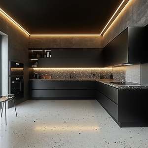 Armarios Modernos y Sencillos para Cocina, Diseño Nuevo, Cocina de Lujo con Acabado en Melamina y Laca, Armarios de Cocina Personalizados - Product Image 2