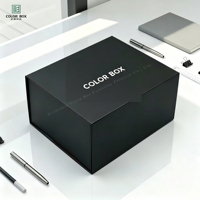 Boîte cadeau de luxe autoportante, recyclable et respectueuse de l'environnement, pour chapeaux, en carton pliable personnalisé avec finition mate et estampage