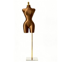 Maniquí Femenino de Medio Cuerpo con Curvas, Talla Grande Europea y Americana, de Plástico y Tela, con Cadera Ancha y Cintura Delgada, para Exhibición en Tiendas de Ropa