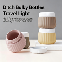 Ensemble de bouteilles de voyage en silicone de qualité alimentaire, anti-fuite, compressibles, portables, pour ranger les cosmétiques, les médicaments, les articles de toilette, pour les voyages en plein air