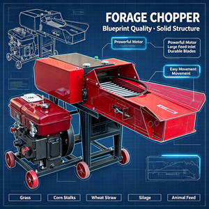 Broyeur de fourrage horizontal Dalunte Asia Smallholder 12HP à moteur diesel, entraînement par engrenages, pour la préparation du <span class=keywords><strong>sol</strong></span> et la déchiquetage de la soie - Product Image 1