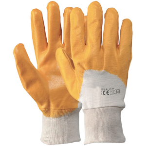 Guante de herramienta de torneado impregnado de algodón/NBR tamaño 9 amarillo - Product Image 1