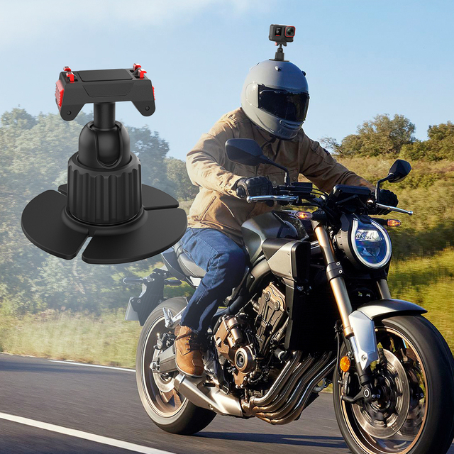 TongInno New Arrival 360 Rotation Insta360 X5 PC Silicone Waterproof Lightweight Helmet Camera Mount Adhesive Motorcycle