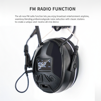 Casque de protection auditive professionnel de marque OEM avec radio FM Bluetooth à réduction de bruit NRR 28 avec écran LCD
