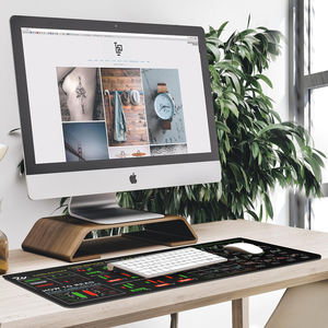 Mouse Pad Grande 800*300mm para Computador com Padrões de Gráficos de Negociação de Ações, Bordas Costuradas - Product Image 5