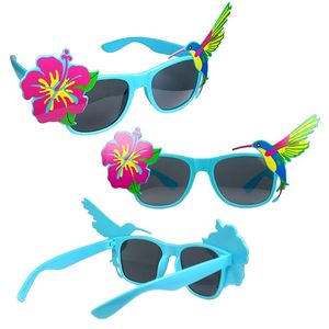 Novedad Aloha Tropical Luau fiesta <span class=keywords><strong>gafas</strong></span> de sol cabina foto Props divertidas <span class=keywords><strong>gafas</strong></span> hawaianas para niños adultos playa fiesta suministros - Product Image 4