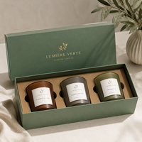 Boîtes cadeaux pour bougies avec logo personnalisé, pelliculage brillant, emballage recyclable pour parfums, vêtements, perruques, lingerie