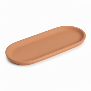 Bandeja de Cerámica Rectangular Mainstays con Acabado Mate, Organizador para Baño, Bandejas de Almacenamiento para Tocador - Product Image 1