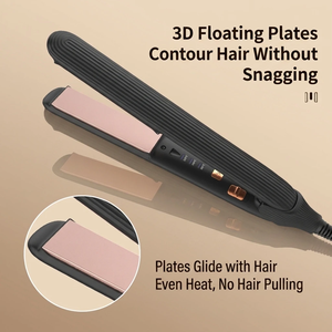 Plancha y Rizador <span class=keywords><strong>de</strong></span> Pelo Profesional <span class=keywords><strong>de</strong></span> Cerámica XBH, 3 Ajustes <span class=keywords><strong>de</strong></span> Temperatura, Pantalla LED, Rizador Eléctrico Portátil para el Hogar - Product Image 3