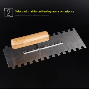 ด้ามจับไม้อุตสาหกรรม DIY ไม้พายทากระเบื้องตาม<span class=keywords><strong>ห</strong></span>ลักสรีรศาสตร์มีดและพลั่วพร้อมใบมีดโค้งงอด้ามจับ11in ตามหลักสรีรศาสตร์ - Product Image 5