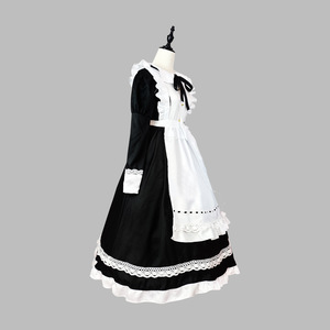 Abito Tradizionale <span class=keywords><strong>da</strong></span> <span class=keywords><strong>Cameriera</strong></span> con Gonna Lunga e Maniche Lunghe, Costume <span class=keywords><strong>da</strong></span> Governante Britannica, Uniforme Giapponese per Feste - Product Image 6