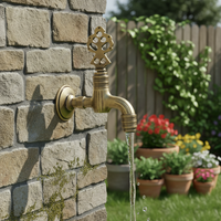 Robinet d'extérieur en laiton de style turc, couleur personnalisable avec capuchon décoratif, pour jardin intérieur/extérieur
