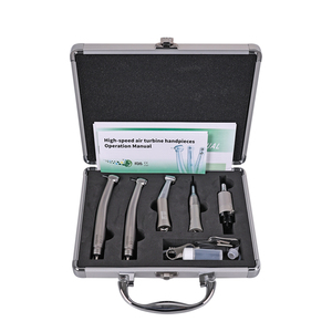 Kit de pièces à main dentaires ELIJAH CYC221 à basse et haute vitesse, turbine à air, pièce droite, pièce contra-angle, moteur à air 2/4 trous, certifié CE - Product Image 2
