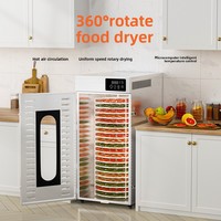 Déshydrateur alimentaire rotatif électrique en acier inoxydable 2000W pour litchis et longanes, avec minuterie numérique, à air chaud, certifié CE, vente en gros directe usine