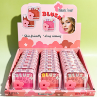Poudre de blush romantique aux fleurs, 720 pièces, plusieurs teintes, haute pigmentation, longue tenue, éclat lumineux, logo personnalisé