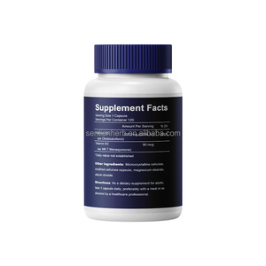 Suplementos de Marca Privada OEM, Cápsulas de Vitamina K2 y Vitamina D3, Calcio y Magnesio para Huesos Fuertes, Apoyo Inmunológico - Product Image 2