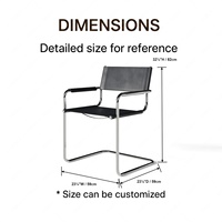 Fauteuil de bureau Ferly, structure en métal chromé, chaise Brno pour salle de réunion et salle d'accueil