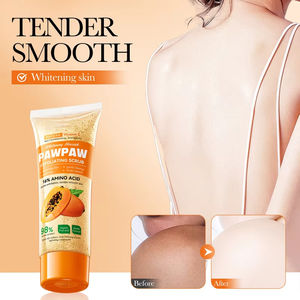 Productos de belleza de etiqueta privada Papaya vitamina C blanqueamiento cuerpo exfoliante Exfoliante Piel brillo suave orgánico - Product Image 1