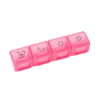 Boîte à pilules hebdomadaire en PP de taille voyage, écologique, 7 compartiments, logo personnalisé, compatible Braille, design moderne