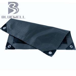 काले आउटडोर वाटरप्रूफ लुभावनी पे तिरपाल कपड़े बुना हुआ Uv प्रतिरोधी लौ मंदक तम्बू सादे शैली औद्योगिक - Product Image 3